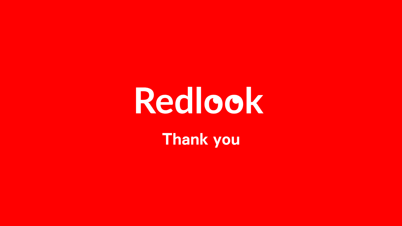 Red Look の「Thank you」スライド